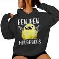 Pew Pew Madafakas Crazy Chicken Gun Regalos Divertidos Sudadera con capucha para mujer