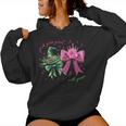 Pink Goes Good With Green Halloween Witch Girl Women Hoodie