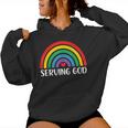 Pride Rainbow Shirt Rainbow Shirt For Women Serving God Women's Hoodie