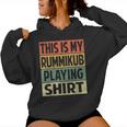 Retro Rummikub Dad Husband Grandpa Game Night Women Hoodie
