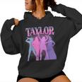 Retro Taylor First Name Personalized Birthday Girl Party Women Hoodie