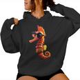 Seahorse With Sunglasses Aquarist Ocean Cute Seahorse Kapuzenpullover für Damen