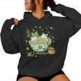 St Patrick's Day Irish Ramen Cats Cute Anime Girls Women Hoodie