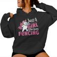 Traje De Esgrima Para Just A Girl Who Loves Fencing Sudadera con capucha para mujer