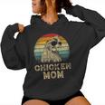 Vintage Chicken Mom Chicken Lovers Mommy Mother's Day Women Hoodie