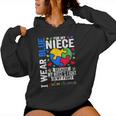 I Wear Blue For My Niece Autism Awareness Day Aunt Uncle Women Hoodie