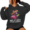 Women's And Up Goes The Luzie Flamingo Party Dancing Slogan With-Neck Kapuzenpullover für Damen