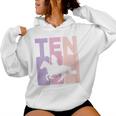 10Th Birthday Ten Horse Girl Equestrian 10 Years Old Girls Women Hoodie
