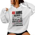 40Th Birthday 40 Years Decorative Kapuzenpullover für Damen