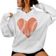 Baseball Vintage Heart Baseball Sports Mom Mother's Day Women Hoodie