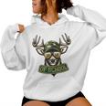 Bucked' 100 Days Of School Deer Student Boys Girls 100Th Day Women Hoodie