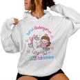 Children's Unicorn Girls Nursery Child 2025 Pink Kapuzenpullover für Damen