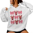 Cute Coquette Bow Crawfish Graphic Y2k Girls Aesthetic Women Hoodie