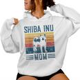 Dog Shiba Inu Mom -Intage Shiba Inu Mom Gray Kapuzenpullover für Damen