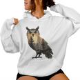 Owl Hunting Hiking Outdoor Camping Forest Owl Women Hoodie
