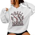 T-Ball Mama Mom Mother's Day Coquette -Ball Womens Women Hoodie