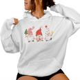 Women's Christmas Jumper Christmas Gnome Gnome Long-Sleeved Kapuzenpullover für Damen