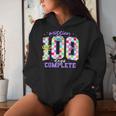 100 Days Of School Teacher Retro Girl 100Th Days Of School Women Hoodie Gifts for Her