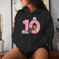 10Th Birthday Cats On Number 10 Kawaii Bday Kitten Girls Kid Women Hoodie Gifts for Her
