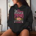 45 Años Regalo De Cumpleaños Hecha En 1980 45 Años Sudadera con capucha para mujer Regalos para ella