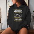 45 Cumpleaños 45 Años Hombre Intage 1980 Regalo Sudadera con capucha para mujer Regalos para ella