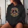 70S Flower Power Love Peace Hippie Costume Kapuzenpullover für Damen Geschenke für Sie