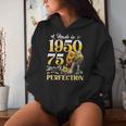 75Th Birthday Floral Made In 1950 75 Years Old Sunflower Sudadera con capucha para mujer Regalos para ella