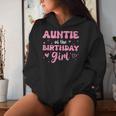 Auntie Of The Birthday Pink Girl Matching Family Women Hoodie Gifts for Her