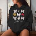 Baseball Sister Coquette Bow Girls Cheer Baseball Women Hoodie Gifts for Her