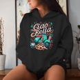 Ciao Bellaespa Roma Pizza Coffee Italia Language Kapuzenpullover für Damen Geschenke für Sie