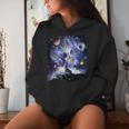 Cosmic Space Wolf Wolves Family Howling Constellation Kapuzenpullover für Damen Geschenke für Sie