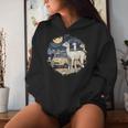 Cotopaxi Noche Estrellada Obra De Arte Llama Parque Nacional Sudadera con capucha para mujer Regalos para ella