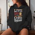 Cowboy Cowgirl Dancing Live Western Line Bailando Regalos Cuello Sudadera con capucha para mujer Regalos para ella