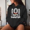 Dog Happy 101 Days School 100 Days Smarter Teacher Student Women Hoodie Gifts for Her