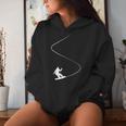 Drawn Simple Snowboard Girl Kapuzenpullover für Damen Geschenke für Sie