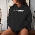 Ekg Heartbeat Uss Missouri Bb-63 Acorazado Sudadera con capucha para mujer Regalos para ella