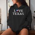 Êtements D'artintage Du Drapeau De L'état Du Texas En Détresse Love Texas Sweat à capuche femme Cadeaux pour elle