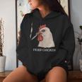 Fried Chicken 420 Smoking Marijuana Stoner Weed Meme Women Hoodie Gifts for Her