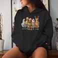 Chicken Christmas Lights Cute Farm Animal Kapuzenpullover für Damen Geschenke für Sie