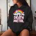 Death Metal Rainbow Unicorn Kapuzenpullover für Damen Geschenke für Sie