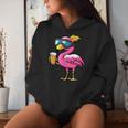 Ski Flamingo With Beer Apres Ski Comic Kapuzenpullover für Damen Geschenke für Sie