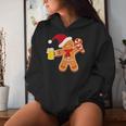 Gingerbread Man With Beer Christmas Xmas Jumper Kapuzenpullover für Damen Geschenke für Sie