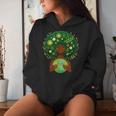Green Black Afro Mother Earth Day Gaia Save Our Planet Earth Women Hoodie Gifts for Her