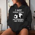 I Hate Morning People And Mornings And Peopleintage Panda Sudadera con capucha para mujer Regalos para ella
