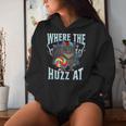 Where The Huzz At Cat Meme Retro Humor Joke Sarcastic Women Hoodie Gifts for Her