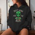 Just Here For The Beer Alien Graphic Beer Kapuzenpullover für Damen Geschenke für Sie