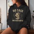No Tags No Restarts Cowboy Western Country Fan Line Dance Cuello Sudadera con capucha para mujer Regalos para ella