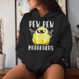 Pew Pew Madafakas Crazy Chicken Gun Regalos Divertidos Sudadera con capucha para mujer Regalos para ella