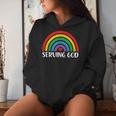 Pride Rainbow Shirt Rainbow Shirt For Women Serving God Women's Hoodie Gifts for Her