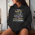 Proud Wife Of A US Army Veteran Flag Veterans Day Women Hoodie Gifts for Her